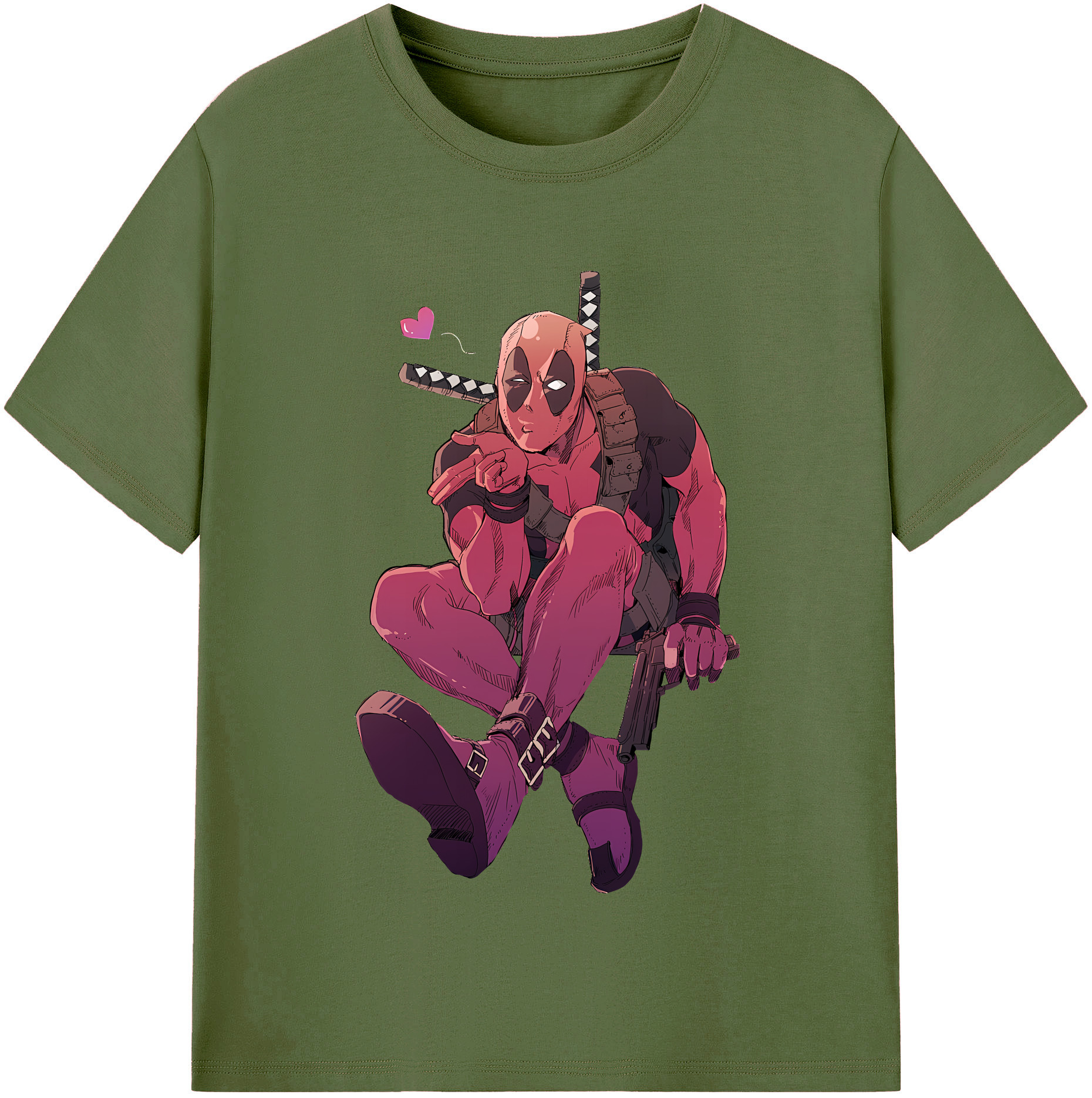 （画像用） Deadpool デッドプール 綿100％半袖Tシャツ（フロントプリント）